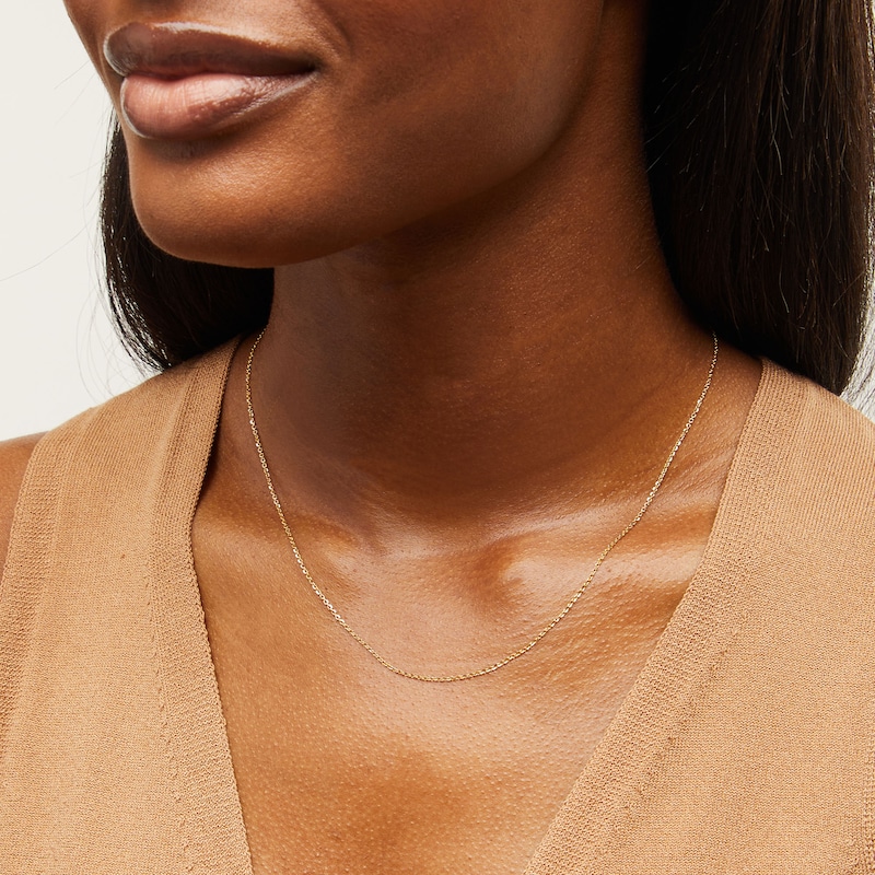 Main Image 2 of 1.25mm Rolo Chain Necklace in Solid 10K Gold - 16”