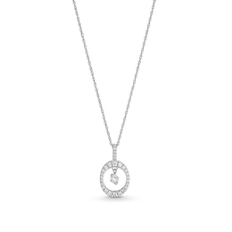 Unstoppable Love™ 0.33 CT. T.W. Diamond Dangle Open Oval Frame Pendant in 10K White Gold