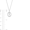 Thumbnail Image 3 of Unstoppable Love™ 0.33 CT. T.W. Diamond Dangle Open Oval Frame Pendant in 10K White Gold