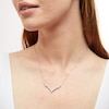 Thumbnail Image 2 of 0.70 CT. T.W. Marquise Multi-Diamond Chevron Necklace in 10K White Gold