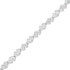Thumbnail Image 1 of 10.00 CT. T.W. Pear-Shaped Certified Lab-Grown Diamond Duos Bracelet in 10K White Gold (F/SI2)