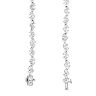 10.00 CT. T.W. Pear-Shaped Certified Lab-Created Diamond Duos Bracelet in 10K White Gold (F/SI2)