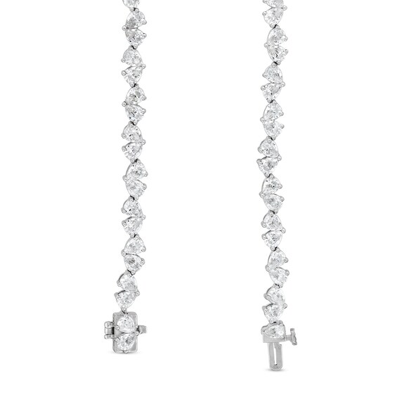 10.00 CT. T.W. Pear-Shaped Certified Lab-Created Diamond Duos Bracelet in 10K White Gold (F/SI2)
