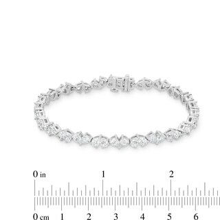 10.00 CT. T.W. Pear-Shaped Certified Lab-Created Diamond Duos Bracelet in 10K White Gold (F/SI2)