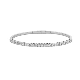 2.00 CT. T.W. Certified Lab-Grown Diamond Bangle in 14K White Gold (F/SI2)