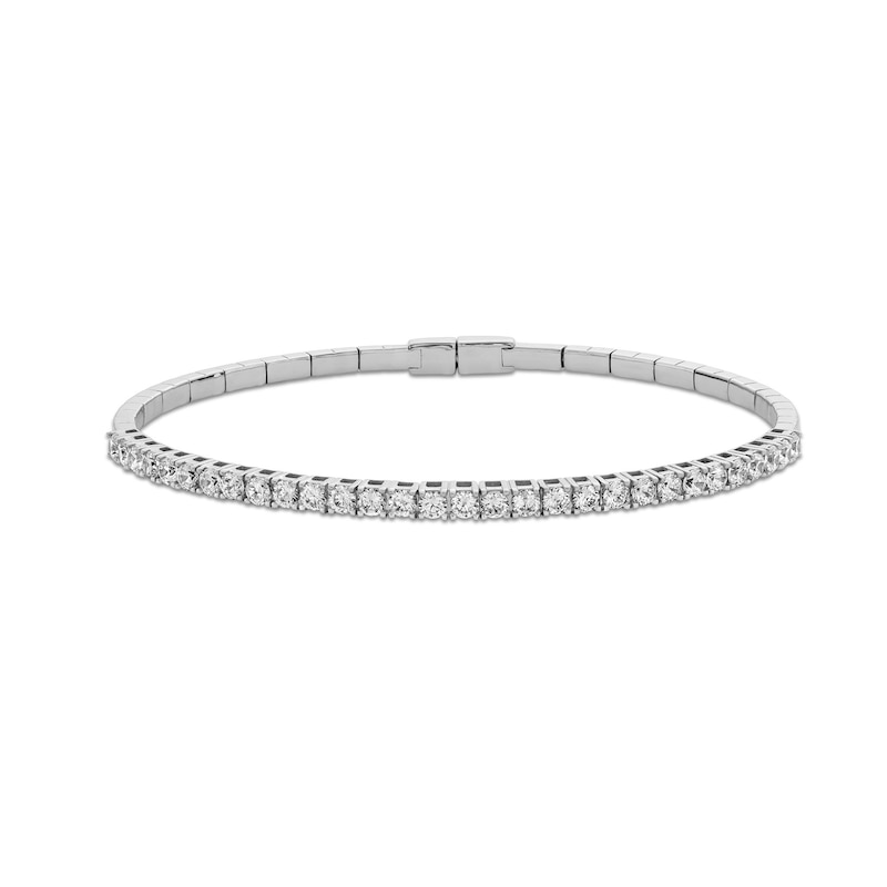 Main Image 1 of 2.00 CT. T.W. Certified Lab-Grown Diamond Bangle in 14K White Gold (F/SI2)