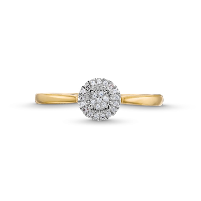 0.07 CT. T.W. Multi-Diamond Frame Promise Ring in 10K Gold