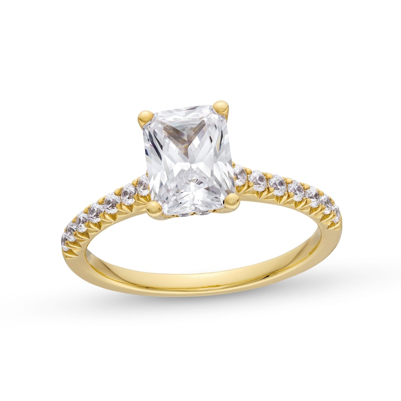 Main Image 1 of 1.80 CT. T.W. Radiant-Cut Certified Lab-Grown Diamond Engagement Ring in 14K Gold (F/VS2)