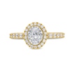 Thumbnail Image 4 of 1.00 CT. T.W. Oval Diamond Frame Engagement Ring in 10K Gold