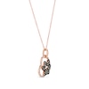 Thumbnail Image 2 of Le Vian® 0.30 CT. T.W. Chocolate Diamond® and Vanilla Diamond® Paw in Heart Pendant in 14K Strawberry Gold®