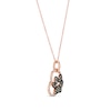 Thumbnail Image 1 of Le Vian® 0.30 CT. T.W. Chocolate Diamond® and Vanilla Diamond® Paw in Heart Pendant in 14K Strawberry Gold®