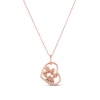Thumbnail Image 3 of Le Vian® 0.30 CT. T.W. Chocolate Diamond® and Vanilla Diamond® Paw in Heart Pendant in 14K Strawberry Gold®