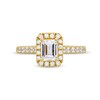GIA-Graded Emerald-Cut Centre Diamond 1.50 CT. T.W. Frame Engagement Ring in 14K Gold (F/SI2)