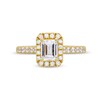 Thumbnail Image 3 of GIA-Graded Emerald-Cut Centre Diamond 1.50 CT. T.W. Frame Engagement Ring in 14K Gold (F/SI2)