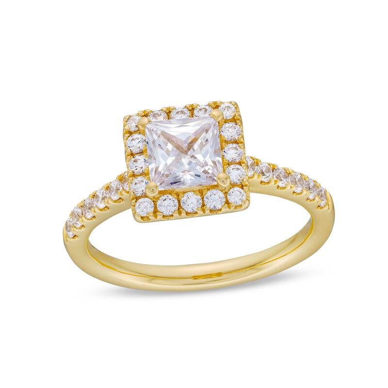 GIA-Graded Princess-Cut Centre Diamond 1.50 CT. T.W. Frame Engagement Ring in 14K Gold (F/SI2)