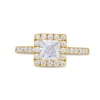 Thumbnail Image 3 of GIA-Graded Princess-Cut Centre Diamond 1.50 CT. T.W. Frame Engagement Ring in 14K Gold (F/SI2)