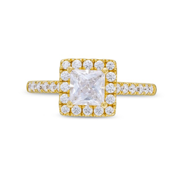 GIA-Graded Princess-Cut Centre Diamond 1.50 CT. T.W. Frame Engagement Ring in 14K Gold (F/SI2)