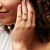 Thumbnail Image 2 of GIA-Graded Oval Centre Diamond 1.10 CT. T.W. Frame Vintage-Style Bridal Set in 14K Gold (F/SI2)