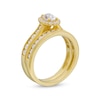 Thumbnail Image 3 of GIA-Graded Oval Centre Diamond 1.10 CT. T.W. Frame Vintage-Style Bridal Set in 14K Gold (F/SI2)