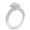 Thumbnail Image 3 of 1.00 CT. T.W. Emerald-Cut Diamond Frame Engagement Ring in 10K White Gold