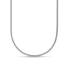 2.0mm Wheat Chain Necklace in Solid Platinum