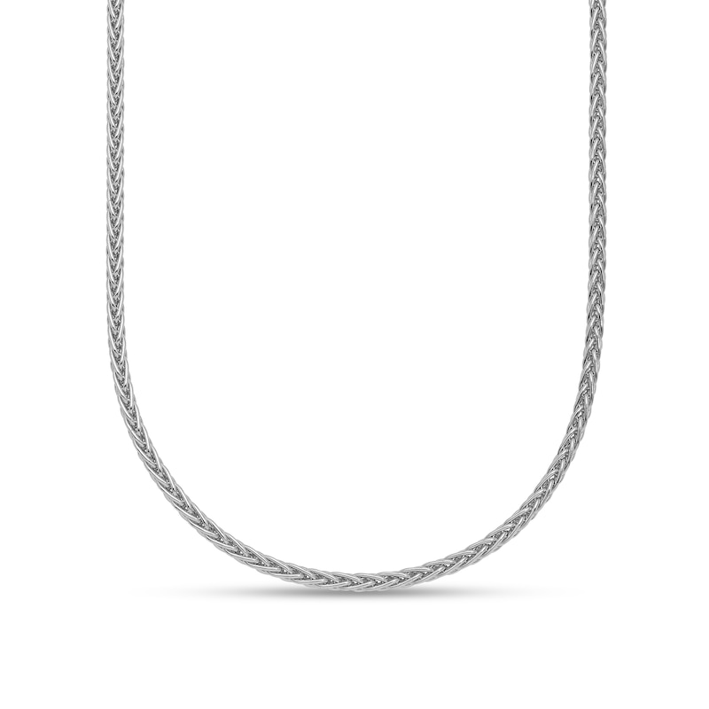 2.0mm Wheat Chain Necklace in Solid Platinum