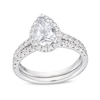 Thumbnail Image 1 of 1.70 CT. T.W. Pear-Shaped Certified Lab-Grown Diamond Frame Bridal Set in 14K White Gold (F/SI2)