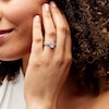 Thumbnail Image 2 of 1.70 CT. T.W. Pear-Shaped Certified Lab-Grown Diamond Frame Bridal Set in 14K White Gold (F/SI2)