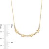 Thumbnail Image 2 of 0.23 CT. T.W. Diamond "MAMA" Station Line Necklace in 10K Gold - 17"