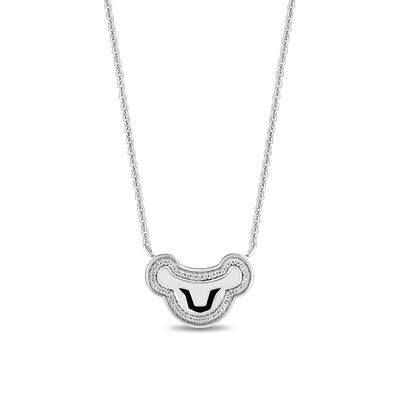 Disney Treasures The Lion King 0.085 CT. T.W. Diamond Simba Necklace in Sterling Silver