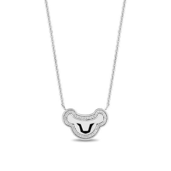 Disney Treasures The Lion King 0.085 CT. T.W. Diamond Simba Necklace in Sterling Silver