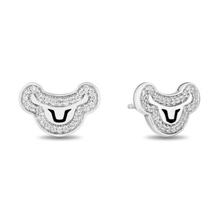 Disney Treasures The Lion King 0.115 CT. T.W. Diamond Simba Stud Earrings in Sterling Silver
