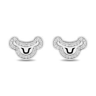 Disney Treasures The Lion King 0.115 CT. T.W. Diamond Simba Stud Earrings in Sterling Silver