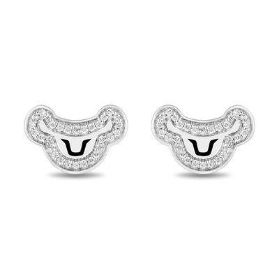 Disney Treasures The Lion King 0.115 CT. T.W. Diamond Simba Stud Earrings in Sterling Silver