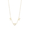 Thumbnail Image 1 of Diamond Accent "MOM" Heart Station Necklace in 10K Gold