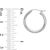 18.5mm Tube Hoop Earrings in Hollow Platinum