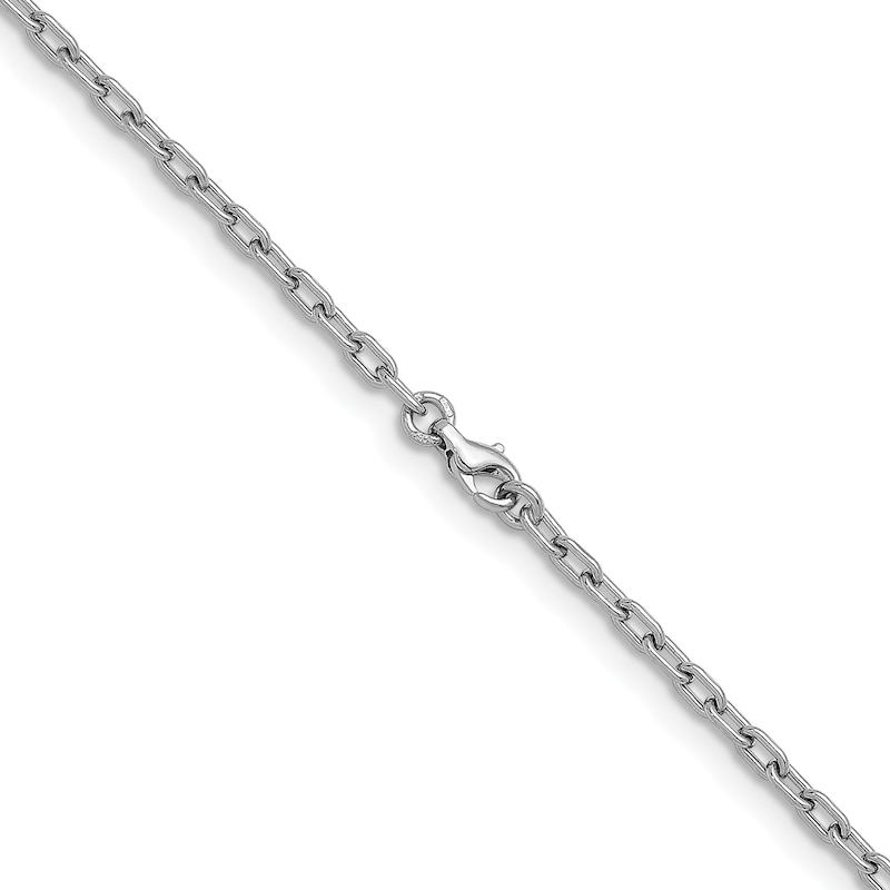 3.3mm Cable Chain Necklace in Solid Platinum - 24"