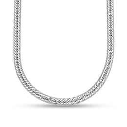 4.3mm Diamond-Cut Curb Chain Necklace in Solid Platinum - 24"