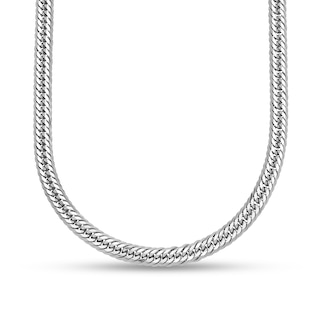 4.3mm Diamond-Cut Curb Chain Necklace in Solid Platinum - 24"
