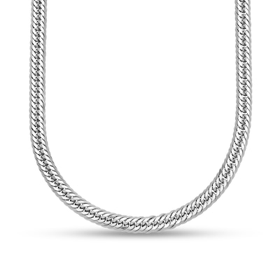 4.3mm Diamond-Cut Curb Chain Necklace in Solid Platinum - 24"