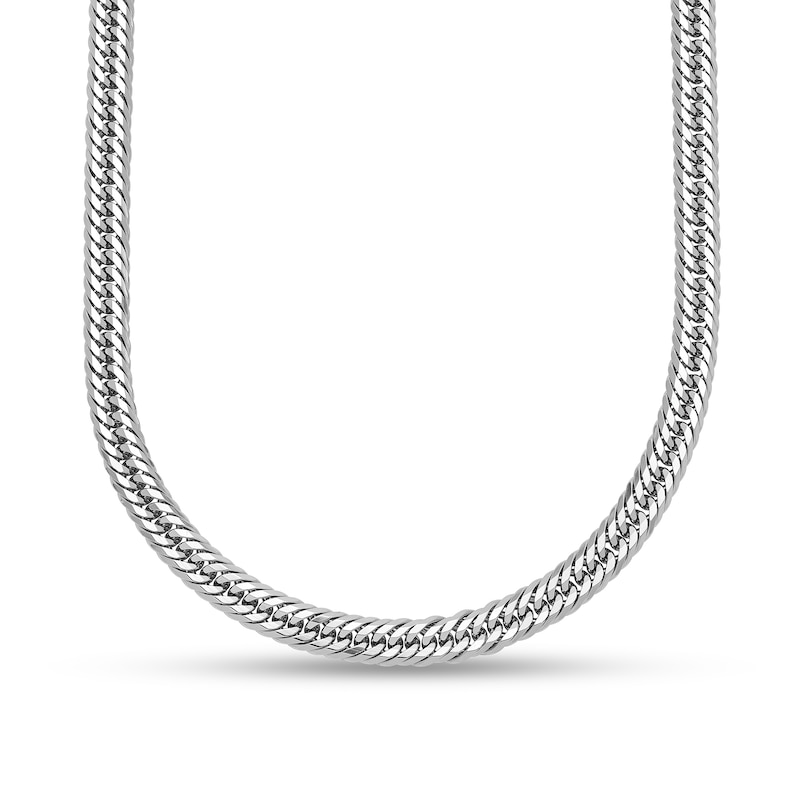 4.3mm Diamond-Cut Curb Chain Necklace in Solid Platinum - 24"