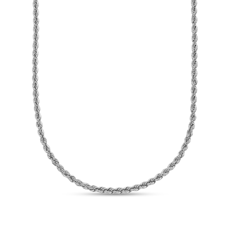 Main Image 1 of 2.2mm Rope Chain Necklace in Solid Platinum - 18"