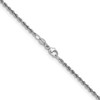 Thumbnail Image 2 of 2.2mm Rope Chain Necklace in Solid Platinum - 18"