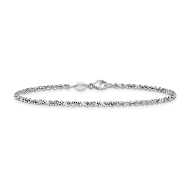 2.2mm Rope Chain Bracelet in Solid Platinum
