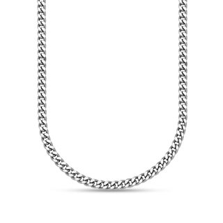 3.5mm Curb Chain Necklace in Solid Platinum