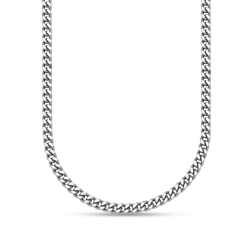 3.5mm Curb Chain Necklace in Solid Platinum