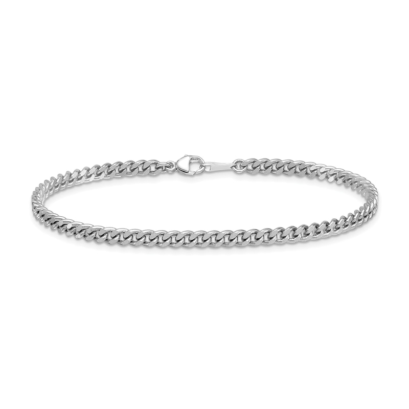 3.5mm Curb Chain Bracelet in Solid Platinum - 8"