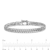 6.5mm Diamond-Cut Curb Chain Bracelet in Solid Platinum - 8"