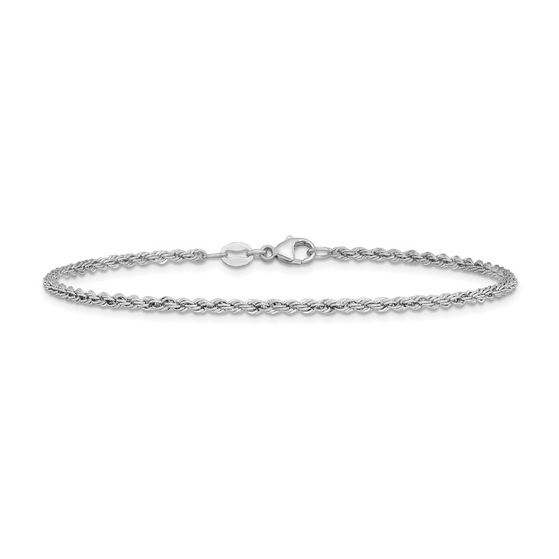 Main Image 1 of 2.2mm Rope Chain Bracelet in Solid Platinum - 8"