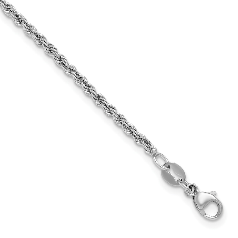 Main Image 2 of 2.2mm Rope Chain Bracelet in Solid Platinum - 8"